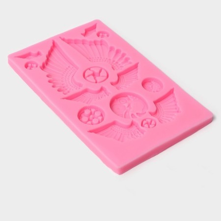 Mold "Ikara Wings", silicone, 19.5 × 12.2 × 0.9 cm, pink color-1