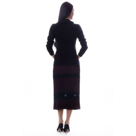 Women's skirt, size 42, brown color-6