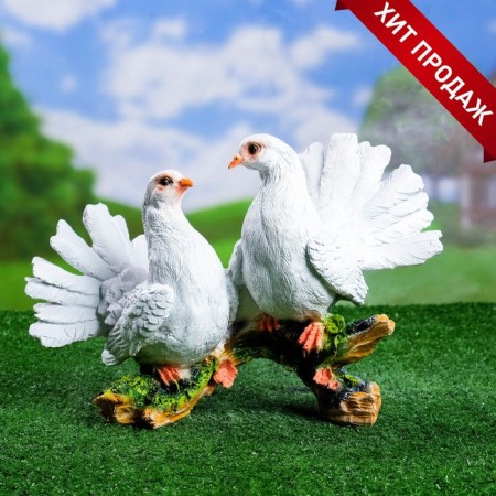 Garden figure "Pigeons on the snag" 18x37x25cm