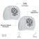 Caps for the head restraint "Coat of arms", white, set 2 pcs