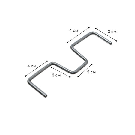 M-shaped brackets for fixing branches, 10 cm, metal-3