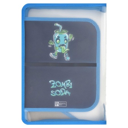 Labor folder A4, 328 x 228 x 25 mm, lightning around, folding bar, plastic, phoenix "zombie bank"-6