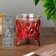 Climber Plastic, glass for 1 candle "droplets" red 7x6x6 cm
