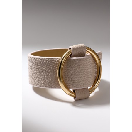 Bracelet Skin "Pompei" capture, light-beige color in gold, 24 cm-2