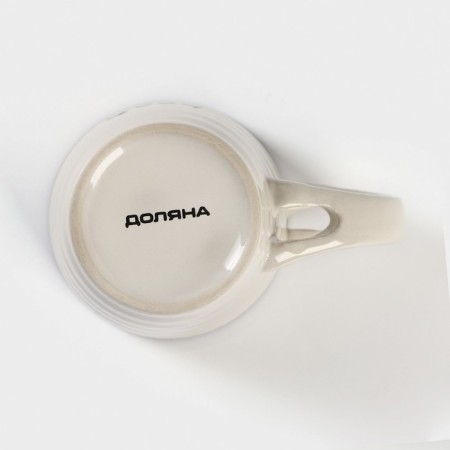 Ceramic mug with a spoonful of the share "Noel", 280 ml, beige color-4