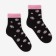 Women's socks "Snowflakes", black color, size 23-25