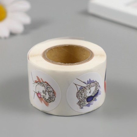 Stick paper "Sculpture and abstraction" d = 2.5 cm 252 pcs in the roll-2