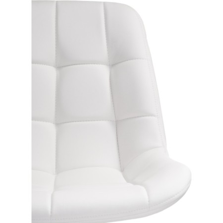 Computer chair Kelmi 1 plastic/eco -leather, white/white 51x61x78 cm-5