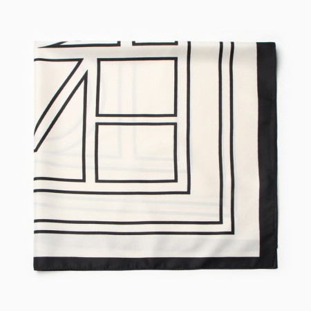 Women's scarf minku 70*70 cm, white-2