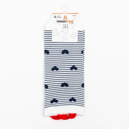 Women's socks, white/blue color, size 36-40-4