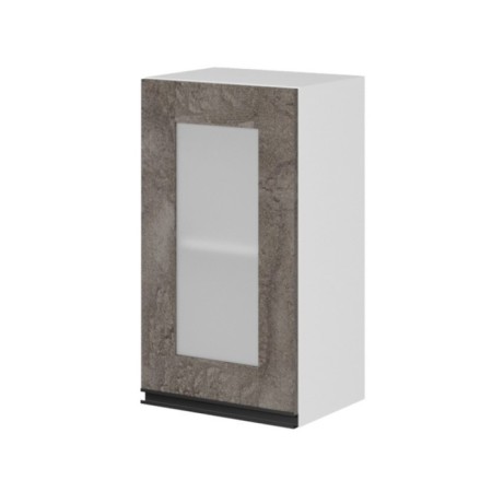 Wardrobe with a screw Noktyurn 400x300x720 white/dark concrete/anthracite