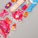 Stick plastic volumetric "girls and outfits" with gold stroke mix 33.5x6 cm