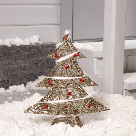 LED figure "Christmas tree with berries" 40 × 50 × 10 cm, metal, 220 V, glow warm white-1