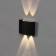 Front Facade "Semesfer", FSD-073, 4 W, 3000K, 2 rays, IP65, 220 V, plastic, black 100842