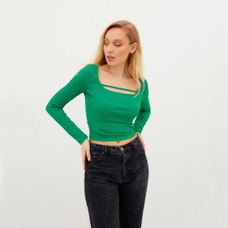 Female jumper with a neckline Mist, p. 48-50, green-1