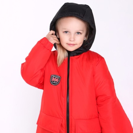 Demician jacket nursery, red color, height 116-122 cm-5