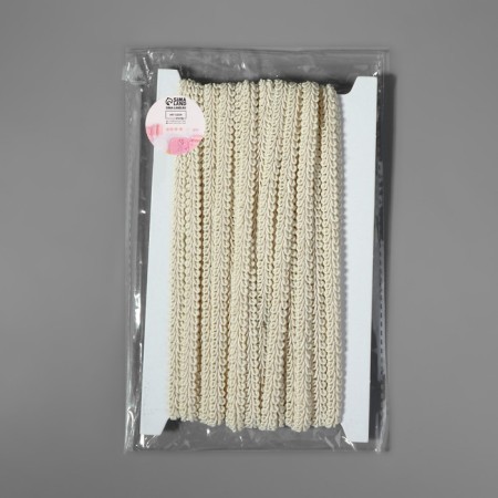 Decorative braid "Chanel", 8 mm, 10 ± 1 m, beige color-2