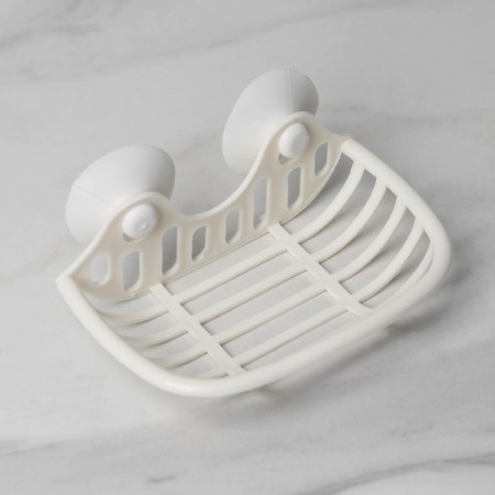 Soap dish on suction cups, 16 × 10 × 6 cm, color mix