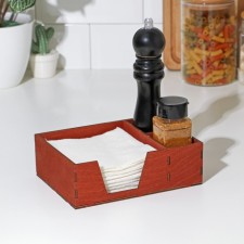 Napotnik wooden shade, with spices departments, 18.5 × 13.5 × 6 cm, mokko color