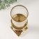 Ceramics candlestick, glass for 1 candle "Monti" d = 7.5 cm gold 9x9x31.5 cm