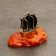 The souvenir "Bolshoi", brass, amber, 2.3x1.0x2.3 cm