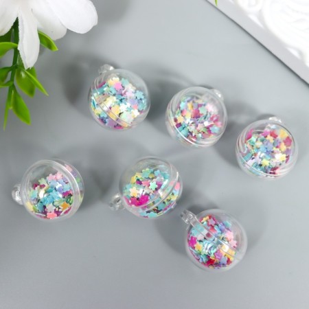 Suspension for creativity Plastic "Ball - Flowerers" 2.5x2 cm-1