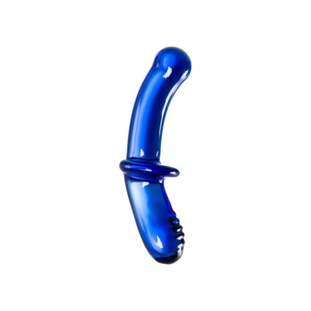 Satiffyer Double Crystal bilateral phallimitator, 19.5 cm, glass, blue color-7