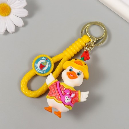 Trick rubber with carbine, strap "Fashionable Duck" 3.8x5x8 cm-2