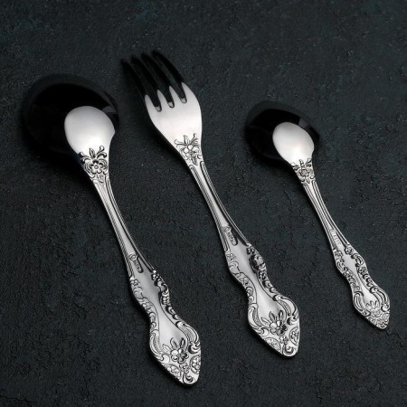 A set of cutlery "Troika", 18 items, art painting, cardboard box-2