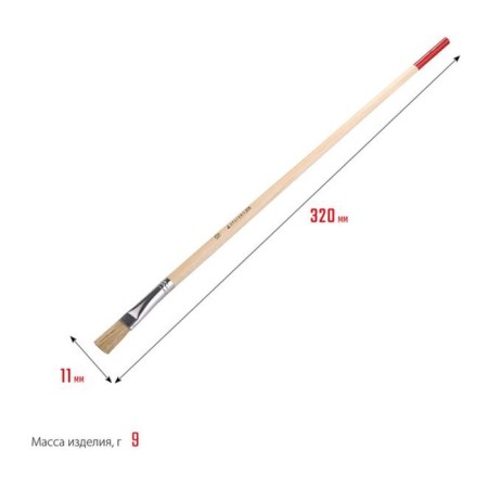 Brush flat Stayer Universal 0124-10, natural bristles, wooden handle, 11 mm-2