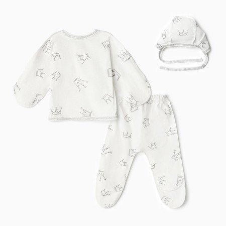 Costume (swing, slider, cap) Bloom Baby Crown, p. 68 cm, milk-1