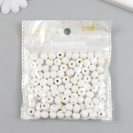 Beads for creativity tree "White" d = 0.8 cm set 20 grams-2