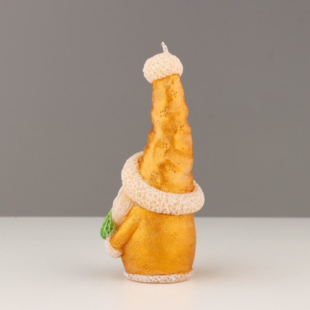 Decorative candle "Fairytale Santa", 5.7x5.8x13.2 cm, metallic-5