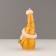 Decorative candle "Fairytale Santa", 5.7x5.8x13.2 cm, metallic