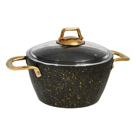 A set of dishes of 3 objects: 2 pots, pan, black color, 2.8/4.3 l/26 cm-8