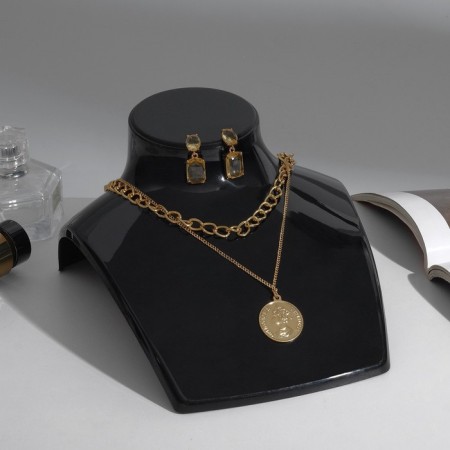 Bust for jewelry, 19.5 × 9.8 × 16 cm, black color-1