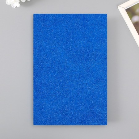 Foamiran glitter 2 mm, 20x30 cm, blue