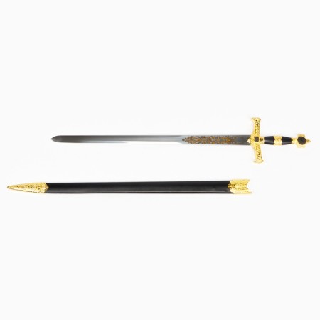 Souvenir sword, handle of David star, blade painting, 86 cm-2