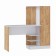 Computer table Quartet-6, 1450 x 500 x 1350, oak craft gold/white