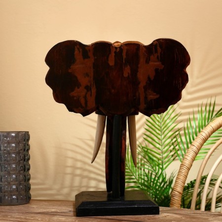 Souvenir "Elephant Head" on a stand, Albezia 45 cm-3