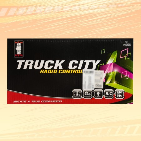 Radio -controlled “tractor” truck, works red batteries red-4