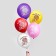 Airy ball 12 "Congratulations", flowers, set 25 pcs.