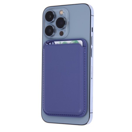 Cartholder for phone, leather, magsafe, blue