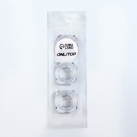 Jars of storage 3.3*3.3*2.2cm set 3 pcs 5g plastic transparent from-3