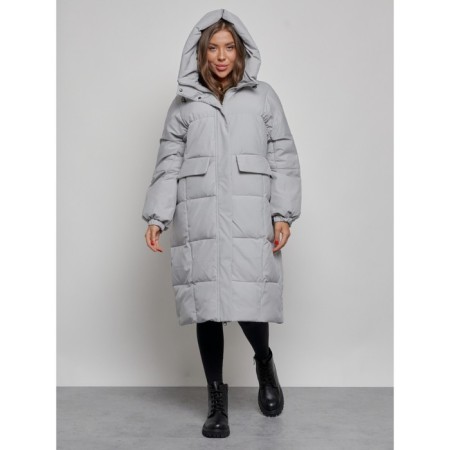 Coat insulated winter female, size 48, color gray-4