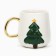 New Year! New Year's ceramic "Christmas tree", 600 ml, white color