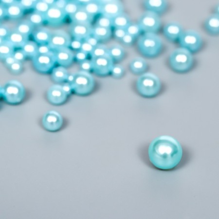 Decor for creativity plastic "Balls. Blue water" d = 1.5-8 mm, set 10 grams-1