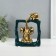 Souvenir Ceramics "Eliors - Support. Square" Dark green with gold 6x13.5x17.5 cm
