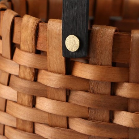 Wicker basket, sequoia, d21.5xh12/25 cm, brown-2