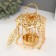 Summary Metal for 1 candle "Lantern. Flower and leaves" Gold d = 5.5 cm 9.8x10.5x14 cm